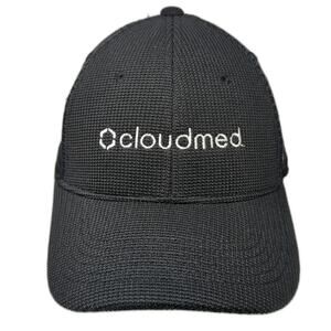 Cloudmed Snapback Trucker Hat Black One Size Adjustable Mesh Back 6 Panel Spyder